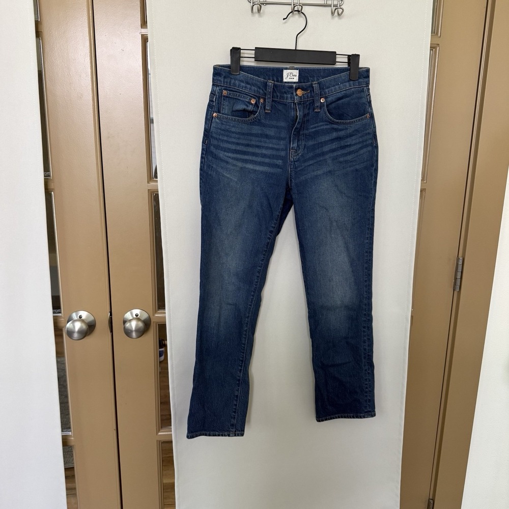 J. Crew Womens 25 Blue Mid Rise Slim Boyfriend Denim Jeans